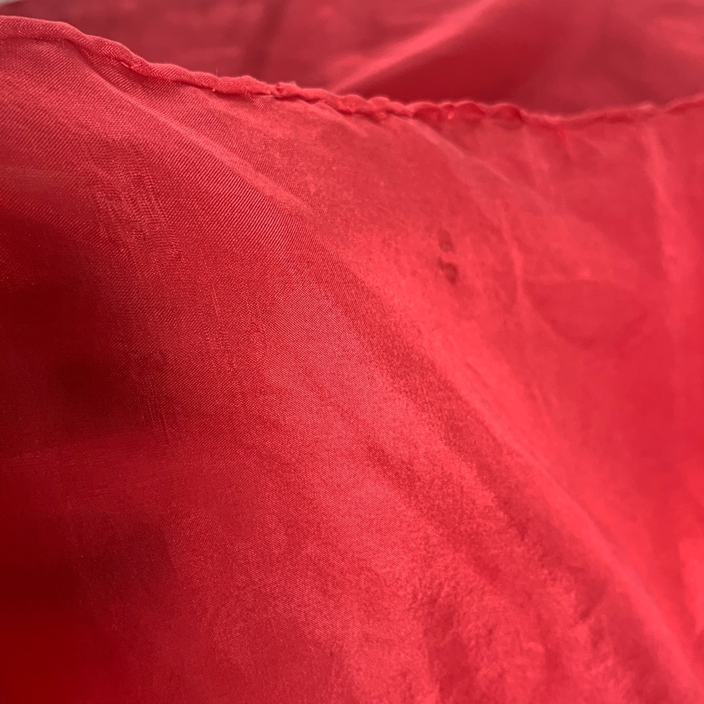 Pinkish Red Solid Silk Scarf - image 4